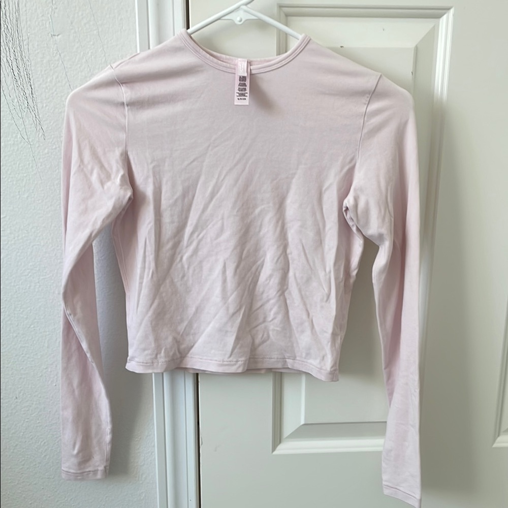 SKIMS Soft Pink Long Sleeve Tee